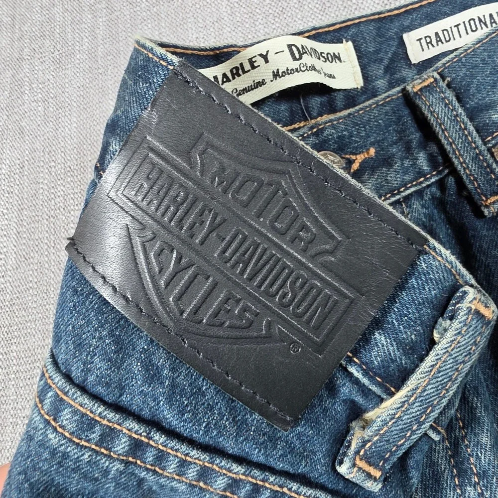 Harley Davidson Jeans Mens 34/32 Blue Traditional Fit Straight Leg Denim